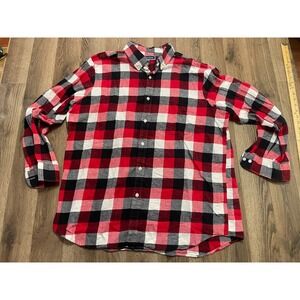 Club Room Shirt, Men's XXL, Red White Blue Black, Plaid, Button Down Long Sleeve